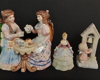 Lefton musical figurine, trinket box, angel figurine