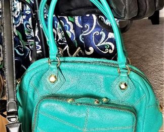Turquoise purses too. Purses of all colors and styles.