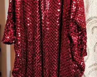 Red sequined vintage dress. Not too early to purchase for Christmas or New Year because you won't see this anywhere else!