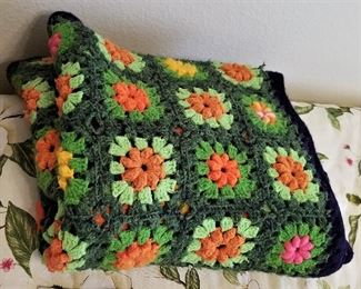 60's crochet quilt.