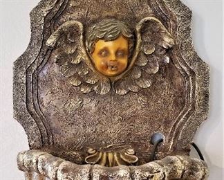 Hanging water fountain for indoors or outdoors. Great for entryway or bathroom.