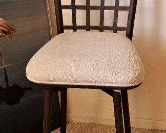 Metal bar stool.