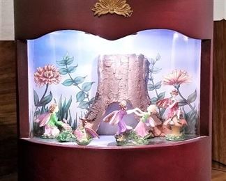 Musical lighted rotating fairy  fantasy scene.