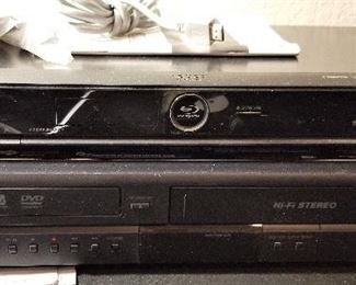  Sharp BD  AQUOS Blu-ray Disc Player and a 
JVC  DVD/VCR Combo Recorder.