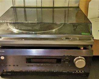 Vinyl Record player and all kinds of electronics.