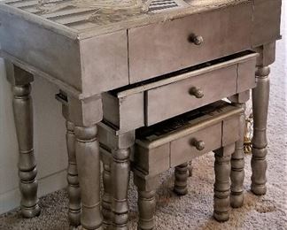 Silver nesting tables