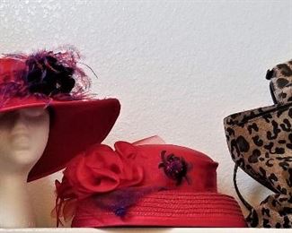 Red Hat Society hats.