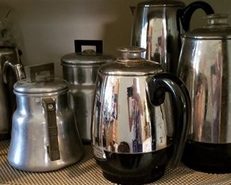 Lots of coffee pots.