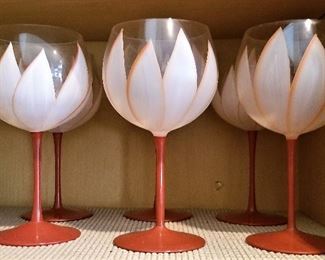 Orange tulip glasses