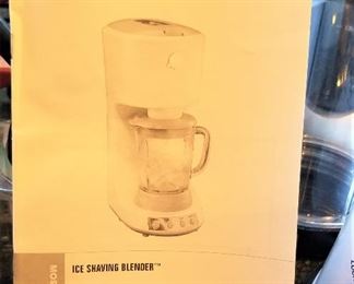 We have an ice shaving blender.