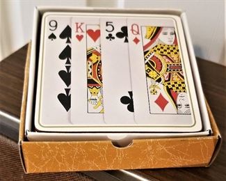 Coasters made to look like a deck of cards.