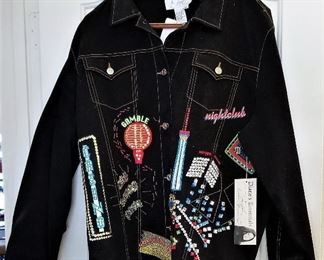 Cool Vegas denim black jacket.