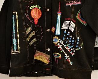 Cool Vegas denim black jacket.