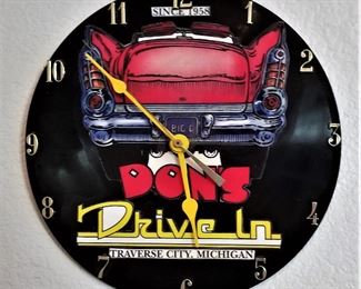 Vinyl record clock.