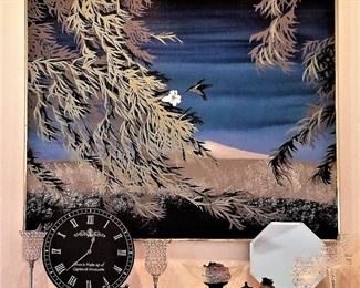 Beautiful blue and black art