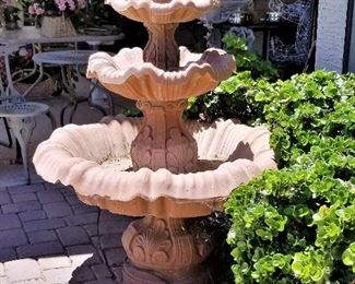 3-tiered outdoor fountain