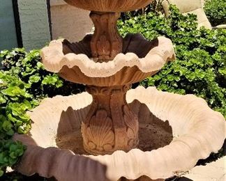 3 tiered outdoor fountain.