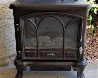 Electric fireplace for indoors or outdoors.