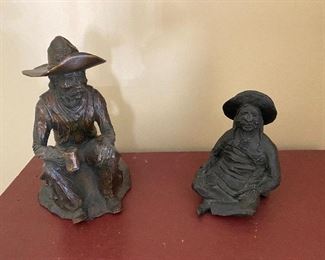 Two figures signed Whitman