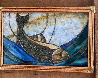 Stained Glass Trout Window/Panel