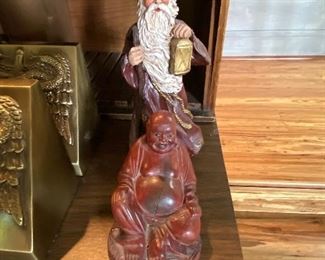 Buddha and Santa Figures