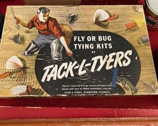 Vintage Tack-L-Tyers Fly Fishing Kit (Neat Graphics)