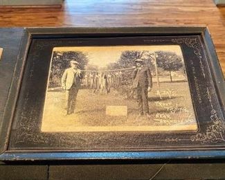 Early Framed Trout Fishing Cabinet Photograph