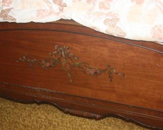 DETAIL TO ANTIQUE FOOTBOARD