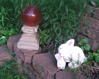 Gazing Ball, cute outdoor animal statues