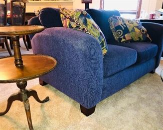 Broyhill Contemporary Loveseat with vintage Pie Crust Table