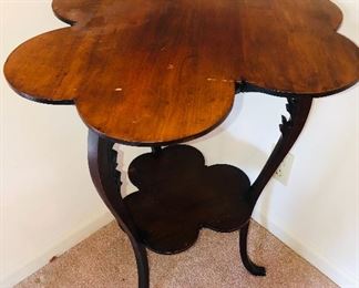 Antique Clover Leaf Parlor Table