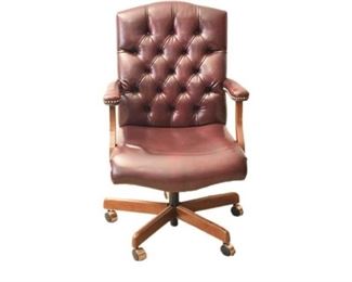 29. Tufted Leather Office Chair