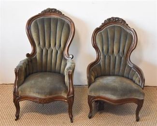 34. Two Antique Victorian Parlor Chairs