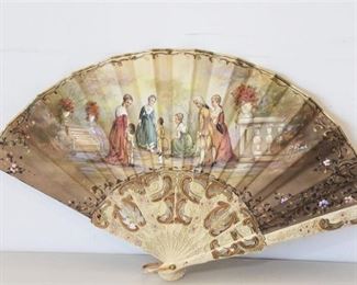 41. French Hand Painted Hand Fan