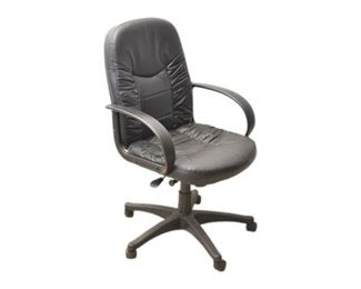 45. Black Leather Office Chair