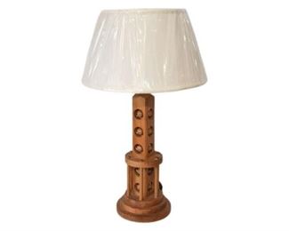 68. Wooden Table Lamp With Shade