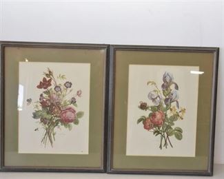 107. Pair Decorative Framed Botanical Prints