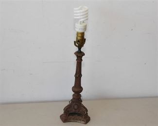 123. Vintage Candleprick Mounted as a Lamp