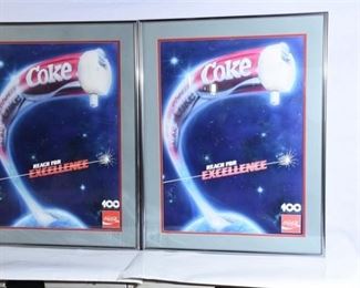 137. Two Framed Coca Cola Prints