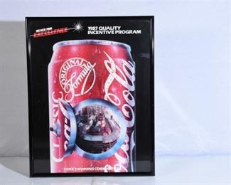 138. Framed Coca Cola Print