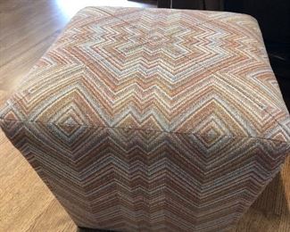 1 of a pair of Ethan Allen small ottomans 