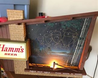 Vintage Hamms advertising light 