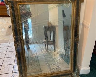 Art Deco Style Wall Mirror (wrapped in plastic for now),