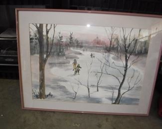 Original watercolor by Maumee artist Lucy Marquardt (1913 - 2014)