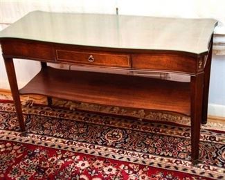4. Mahogany One Drawer Console Table