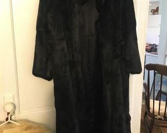 Black full length Mink Coat