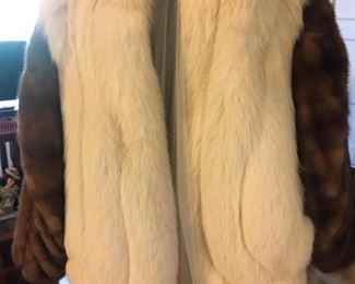 Jacket with 2 Colors of Mink