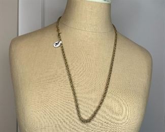  Silver and Gold tone  rope necklace $7