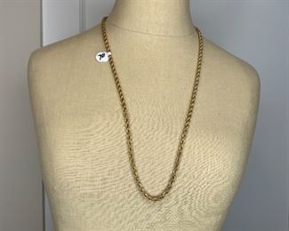Gold tone rope  necklace $7