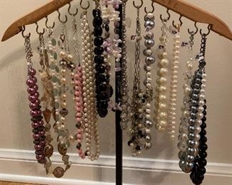 Pearl and Bead necklaces $8-$10 each.  Make an appointment to view these and other great jewelry items. 